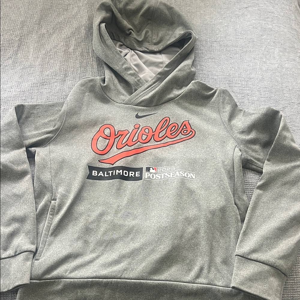 Worn Once Nike Gray Orioles 2023 Postseason Hoodie